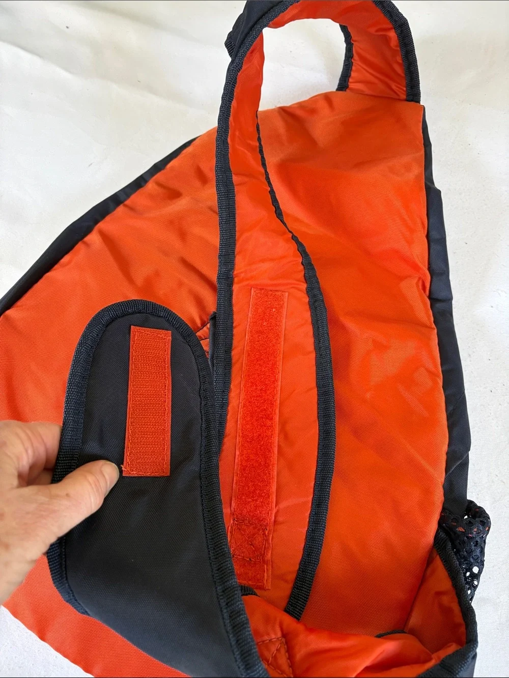 Eastport Blue and Orange Nylon Large Sling Bag